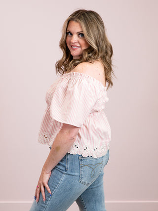 *NEW* Sunlit Flutter Sleeve Top | Pink