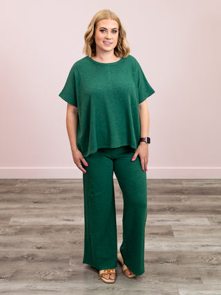 *FINAL SALE* Waterford Tee & Pants SET | Dark Green