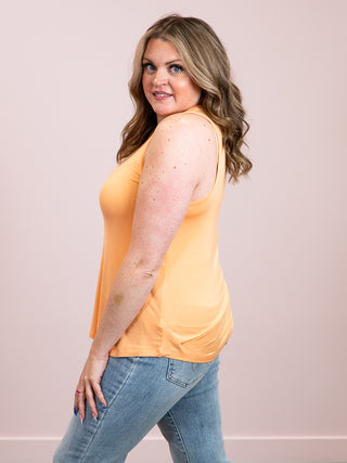 *NEW* Saylor Crew Neck Tank Top | Apricot