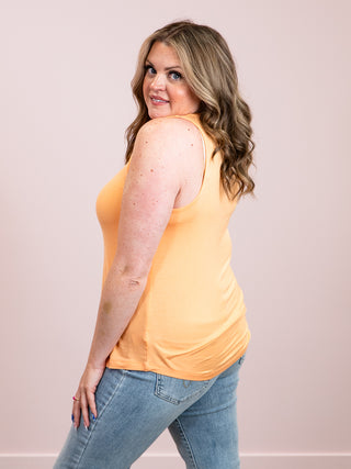*NEW* Saylor Crew Neck Tank Top | Apricot