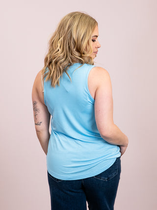 *NEW* Saylor Crew Neck Tank Top | Blue