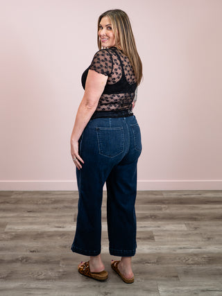 *NEW* Sheer Bliss Lace Top | Black