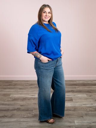 *NEW* Sassy Sue Drop Shoulder Sweater | Royal