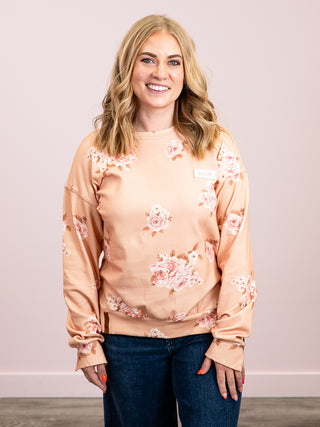 *NEW* Ampersand | University Side Slit Pullover | Peachy Petals