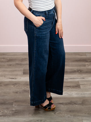 *NEW* Judy Blue | High Rise Ankle Wide Trouser Jean | Jasper