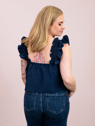 *NEW* Desert Muse Ruffle Tank | Navy