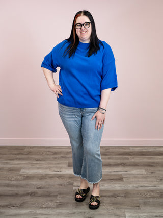 *NEW* Sassy Sue Drop Shoulder Sweater | Royal