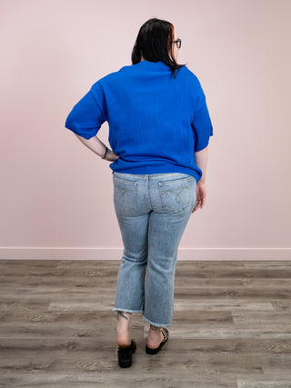*NEW* Sassy Sue Drop Shoulder Sweater | Royal