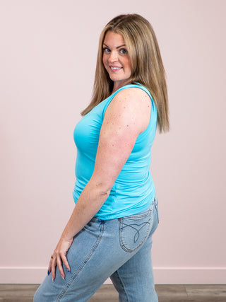 *NEW* Noelle Tank | Aqua