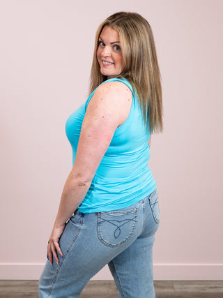 *NEW* Noelle Tank | Aqua