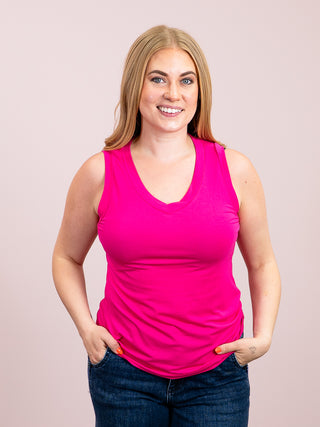 *NEW* Noelle Tank | Hot Pink