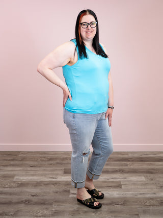*NEW* Noelle Tank | Aqua