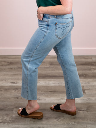 *NEW* Judy Blue | Mid Rise Bandana Ankle Straight Jean | Cypress