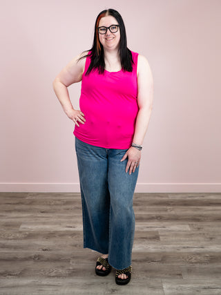 *NEW* Noelle Tank | Hot Pink