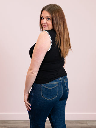 Torie Ribbed Tank | Black