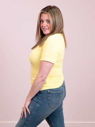 *NEW* Alyssa Short Sleeve Top | Yellow