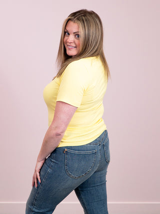 *NEW* Alyssa Short Sleeve Top | Yellow