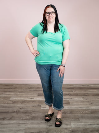 *NEW* Alyssa Short Sleeve Top | Aquamarine