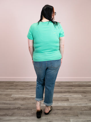 *NEW* Alyssa Short Sleeve Top | Aquamarine