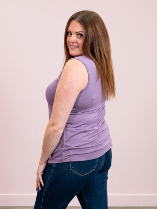 Janey V-Neck Tank | Dusty Lavender