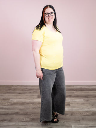 *NEW* Alyssa Short Sleeve Top | Yellow