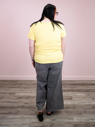 *NEW* Alyssa Short Sleeve Top | Yellow