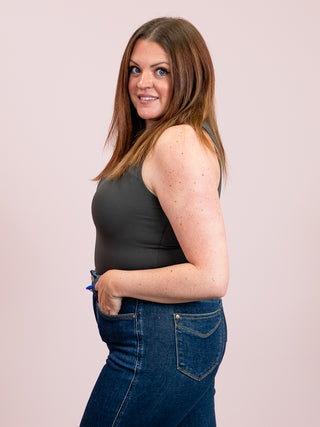 Second Skin | Roxanna Tank Bodysuit | Dark Charcoal