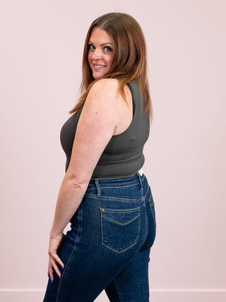 Second Skin | Roxanna Tank Bodysuit | Dark Charcoal