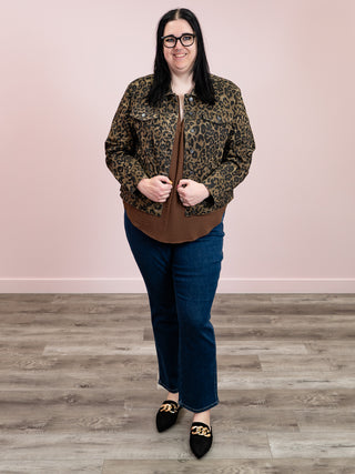 Judy Blue | Leopard Print Boyfriend Jacket | Jaxx