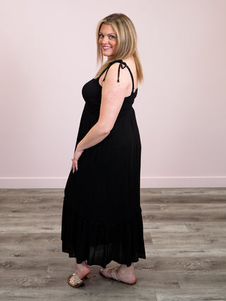 *NEW* Tiers Of Joy Maxi Dress | Black