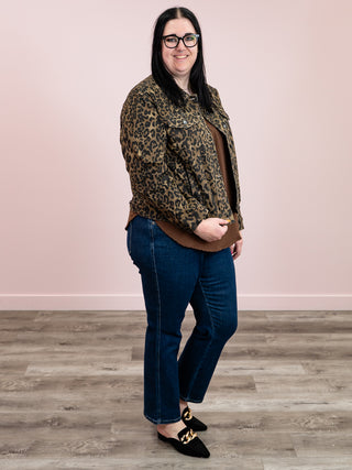 Judy Blue | Leopard Print Boyfriend Jacket | Jaxx