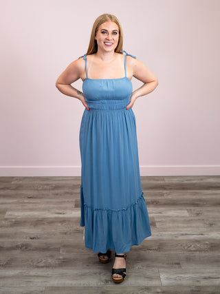 *NEW* Tiers Of Joy Maxi Dress | Denim