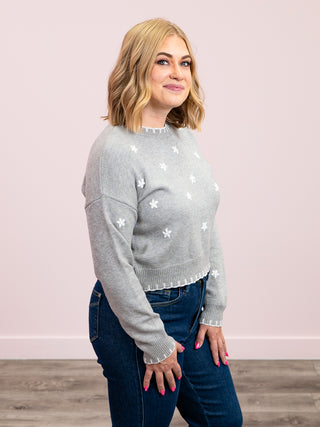 Fresh Bloom Sweater | Grey