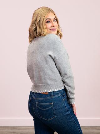 Fresh Bloom Sweater | Grey