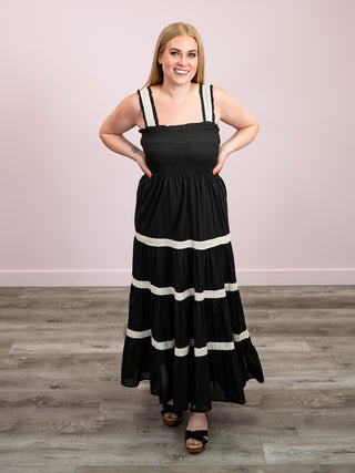 *NEW* RD Style | Ari Cotton Tiered Dress | Black Natural