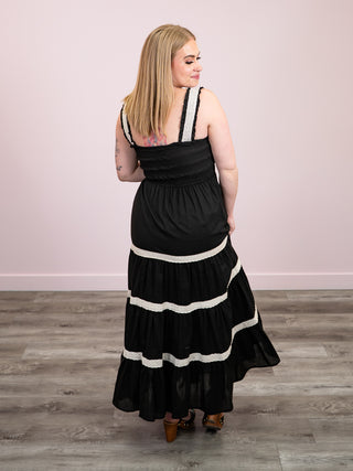 *NEW* RD Style | Ari Cotton Tiered Dress | Black Natural