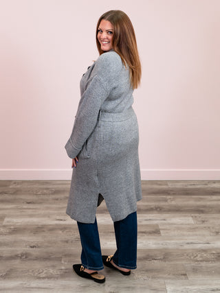 Violette Belted Coat | Grey