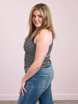 *NEW* Summer Lovin' Striped Tank | Black & White