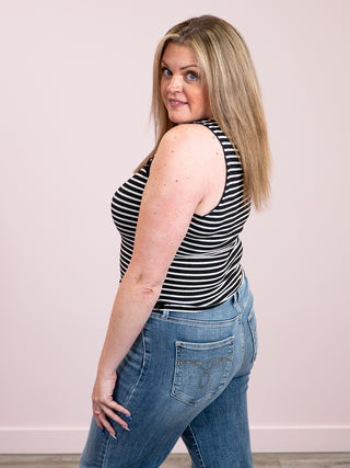 *NEW* Summer Lovin' Striped Tank | Black & White