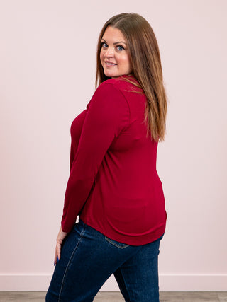 Laura Long Sleeve Top | Cabernet