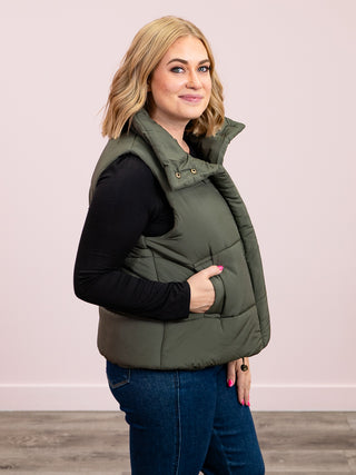 Basecamp Puffer Vest | Dark Olive
