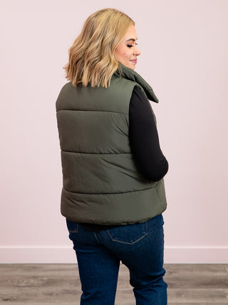 Basecamp Puffer Vest | Dark Olive