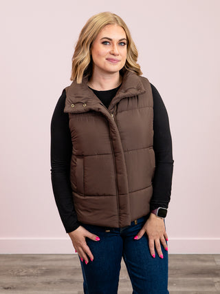 Basecamp Puffer Vest | Brown