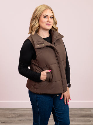 Basecamp Puffer Vest | Brown
