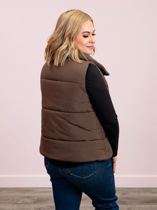 Basecamp Puffer Vest | Brown