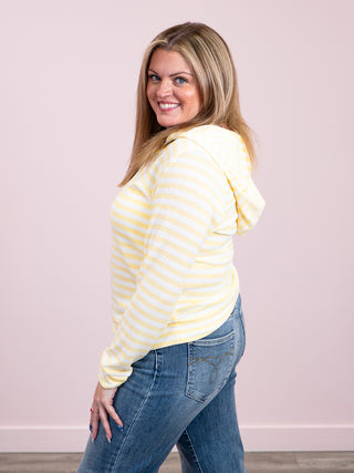 *NEW* Amelia Striped Hoodie | Lemon