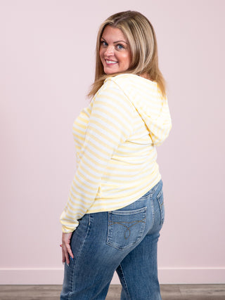 *NEW* Amelia Striped Hoodie | Lemon