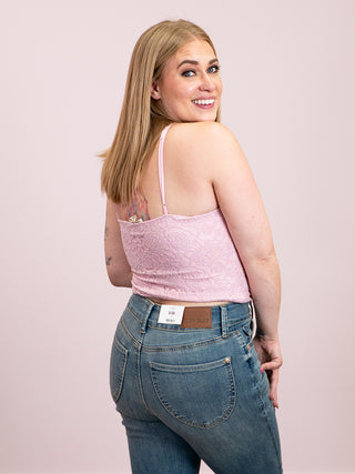 *NEW* Romantic Lace Strap Corset Top | Blush