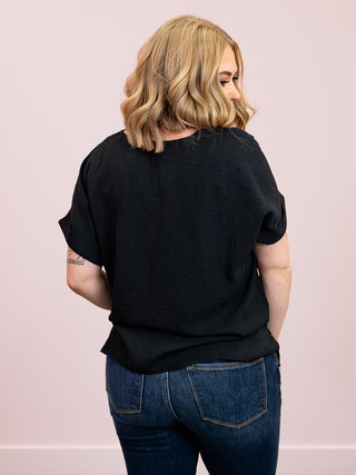 Freya Short Sleeve Top | Black