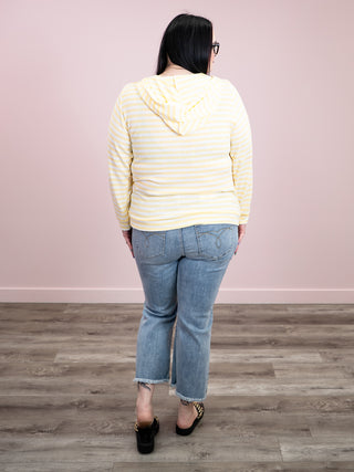 *NEW* Amelia Striped Hoodie | Lemon